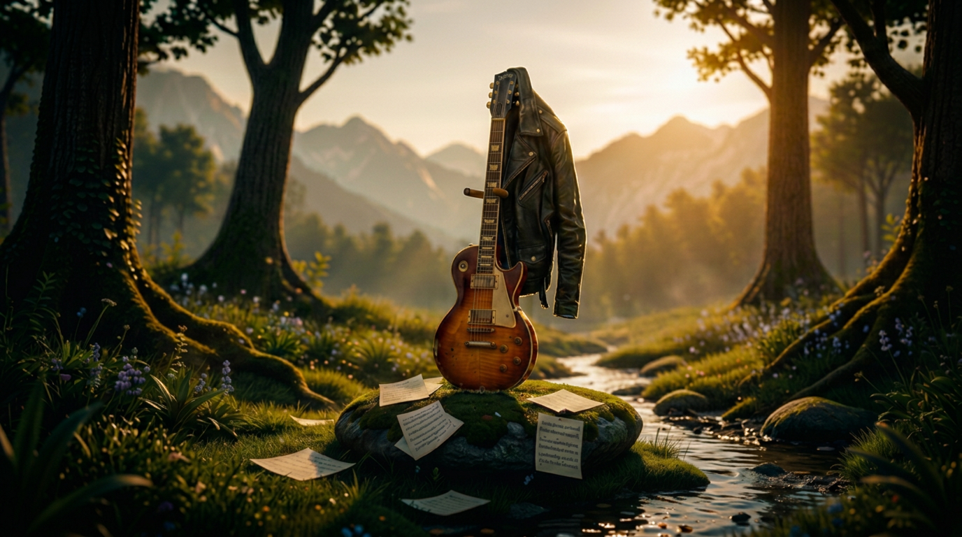 Guitarra e jaqueta